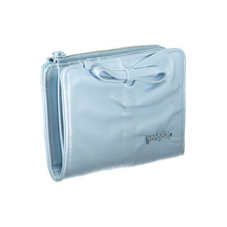 Cartera para mujer de poliuretano azul celeste