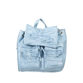 Mochila para mujer de poliuretano azul celeste