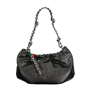 Bolso negro de poliuretano para mujer