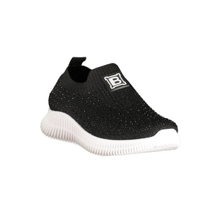 Black Polyester Women Sneaker