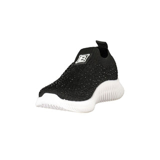 Black Polyester Women Sneaker