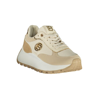 Schwarzer Sneaker für Damen aus Polyester