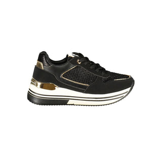 Blauer Polyurethan-Sneaker für Damen