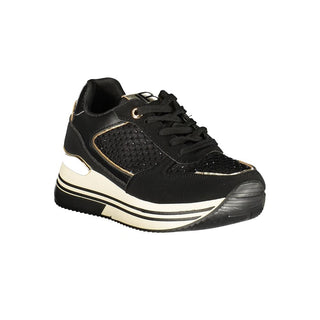 Blauer Polyurethan-Sneaker für Damen