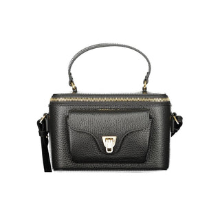 Bolso de mano para mujer de cuero negro