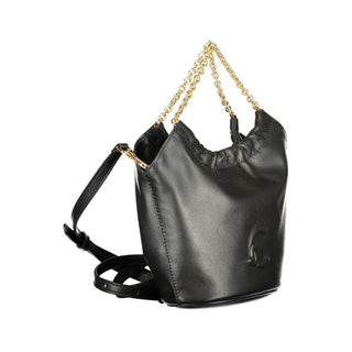Bolso de mano para mujer de cuero negro