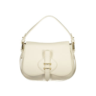 Bolso de mano para mujer de cuero blanco