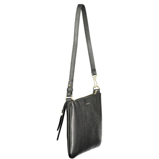 Schwarze Damenhandtasche aus Leder