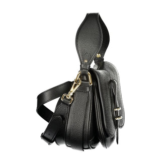 Schwarze Damenhandtasche aus Leder