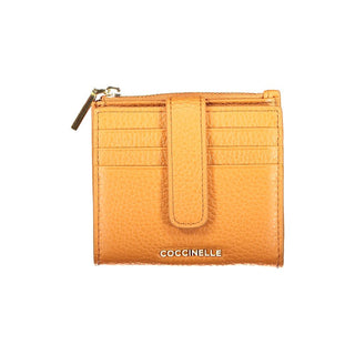 Cartera de mujer de piel naranja