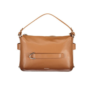 Bolso de mano de cuero marrón