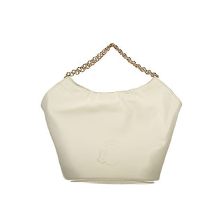 Bolso de mano para mujer de cuero blanco