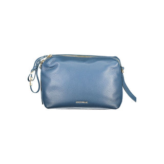 Bolso de hombro para mujer de piel azul