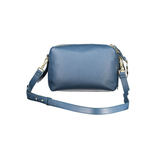 Bolso de hombro para mujer de piel azul