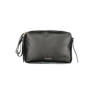 Bolso de mano para mujer de cuero negro  