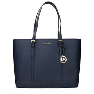 Blue Leather Shoulder Bag