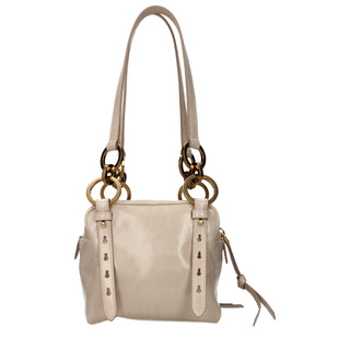 Schultertasche aus pinkfarbenem Leder