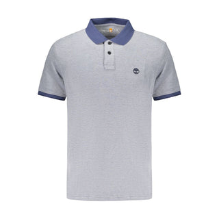Blaues Poloshirt für Herren aus Baumwolle