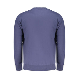 Blue Cotton Men Sweatshirt