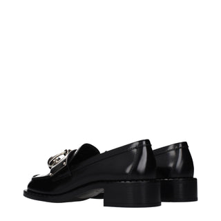Schwarze Slip-On-Loafer aus Leder