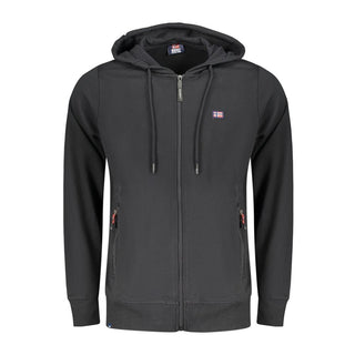 Black Cotton Men's Sweatshirt