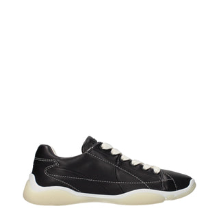 Schwarze Leder-Sneaker