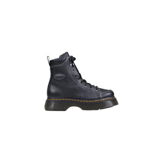 Schwarze Leder-Stiefeletten