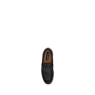 Schwarze Kalbsleder-Slipper aus Bos Taurus
