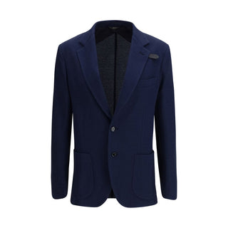 Schwarzer Seidenblazer
