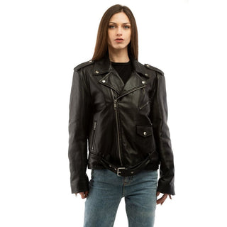 Black Polyester Leather Jacket