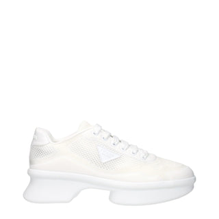 Weiße Low-Top-Sneaker aus Stoff