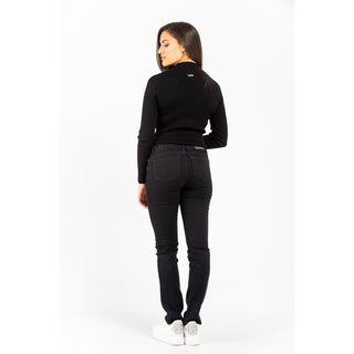 Black Cotton Slim Fit Jeans