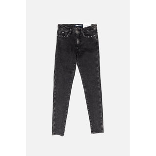 Gray Cotton Skinny Jeans