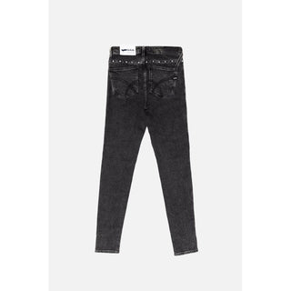 Gray Cotton Skinny Jeans