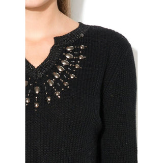 Black Marabou Sweatshirt