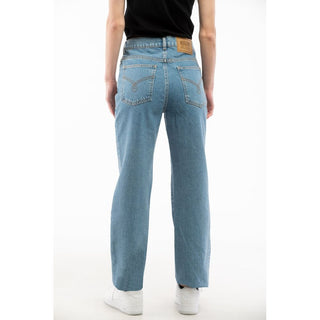 Jeans de mezclilla multicolor de algodón