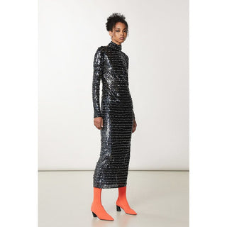 Cocktailkleid aus goldener Polyamidseide