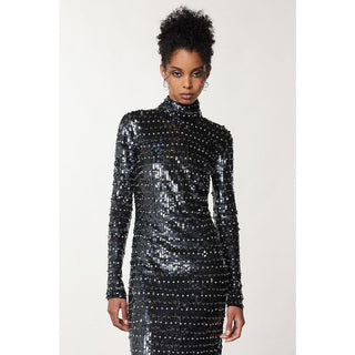 Vestido de cóctel dorado de poliamida