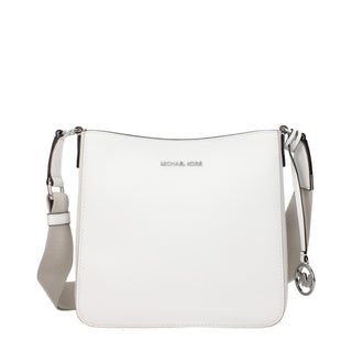 Bolso de hombro de cuero blanco