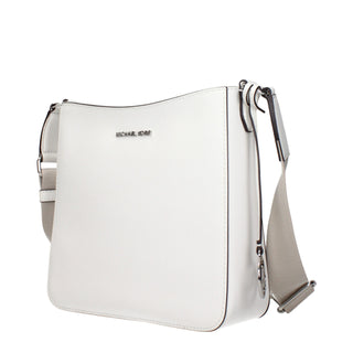 Bolso de hombro de cuero blanco