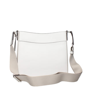 Bolso de hombro de cuero blanco