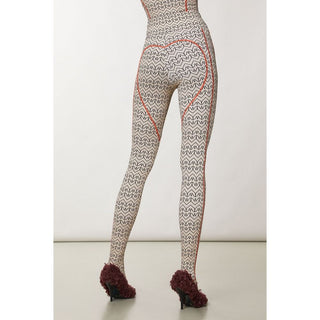 Zweifarbige Polyamid-Leggings