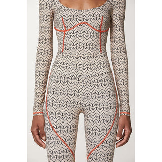 Zweifarbige Polyamid-Leggings