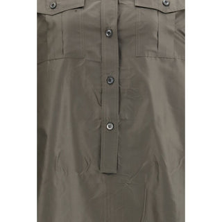 Bicolor Silk Casual Dress