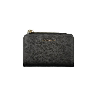 Cartera para mujer de cuero negro