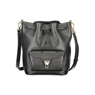 Bolso de mano para mujer de cuero negro