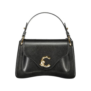 Bolso de mano para mujer de cuero negro