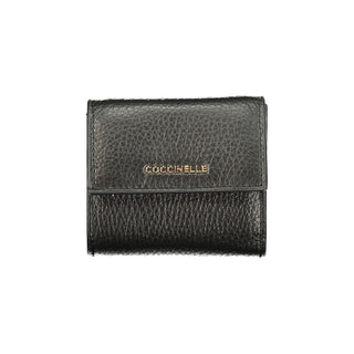 Cartera para mujer de cuero negro