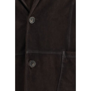 Brown Lamb Ovis Aries Aries Leather Jacket