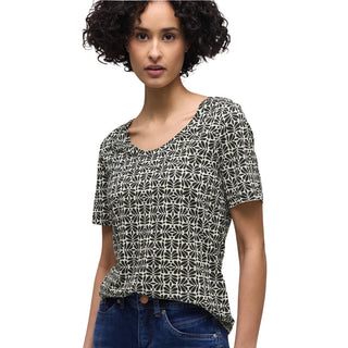 Schwarzes Modal-T-Shirt